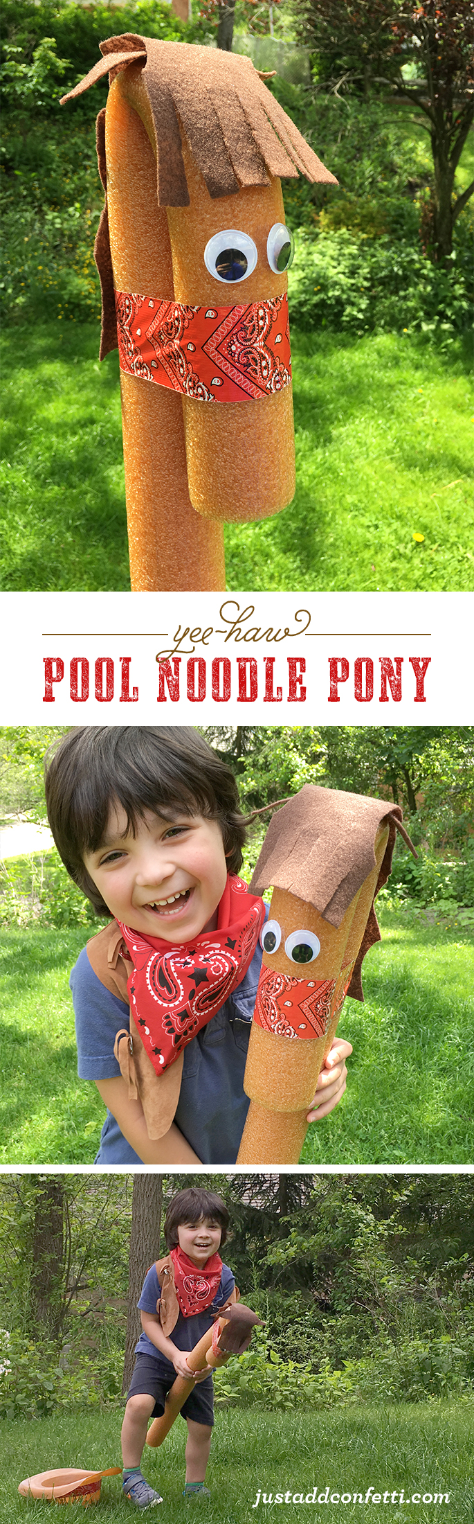 Pool Noodle Pony Just Add Confetti