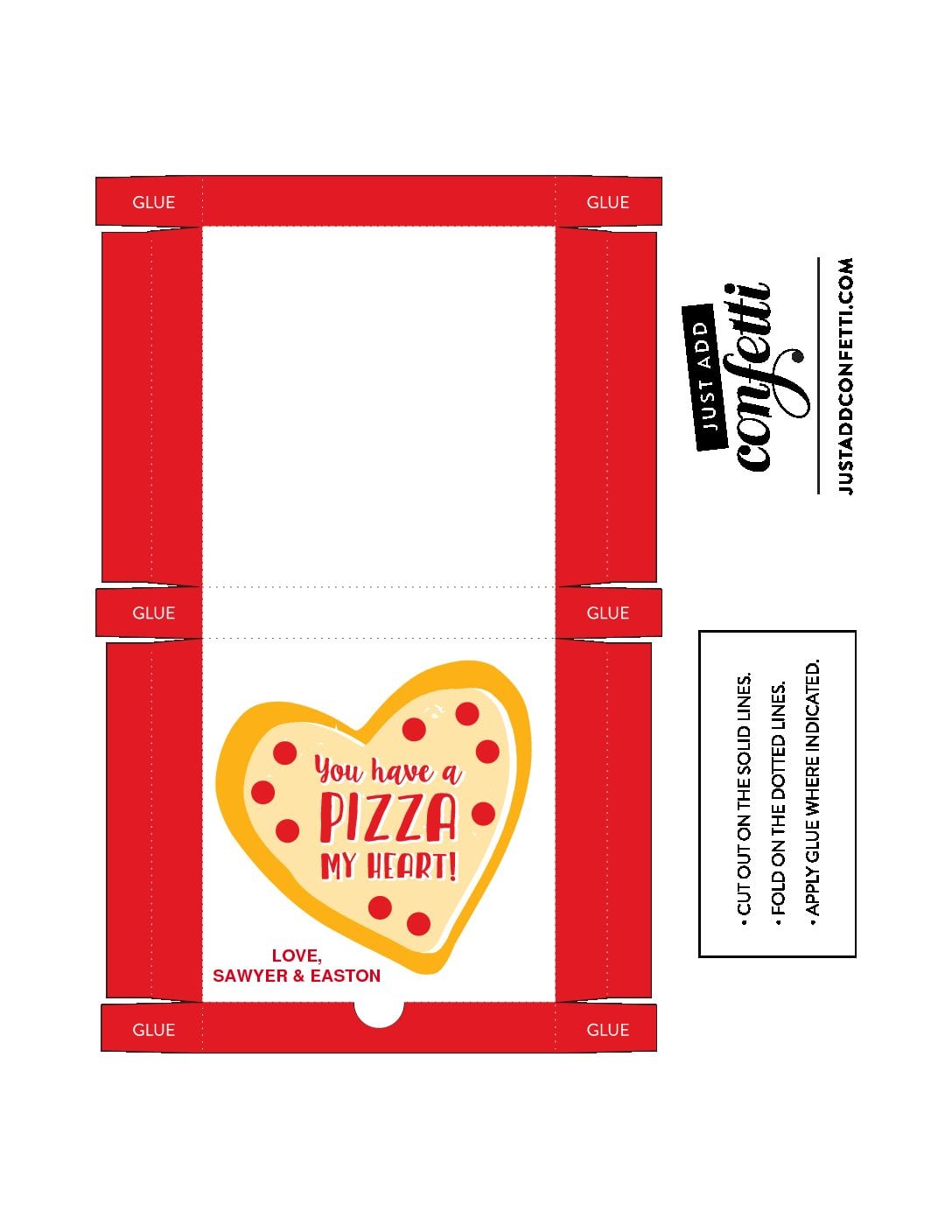 JustAddConfetti_PizzaBoxValentine Just Add Confetti