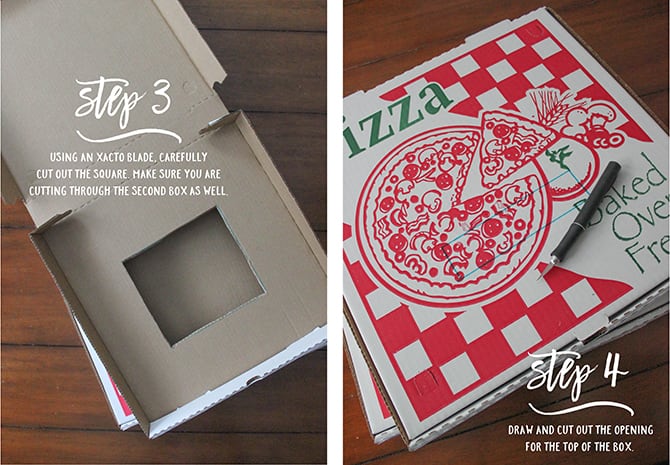 pizza valentine box hack with tutorial and free printables just