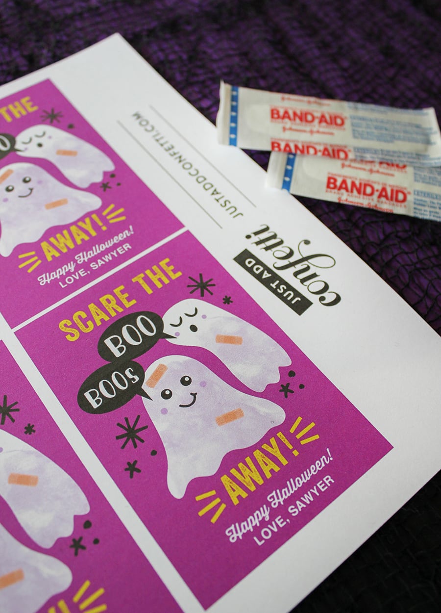 Scare The Boo Boos Away: Band-Aid Halloween Gift Idea - Just Add Confetti