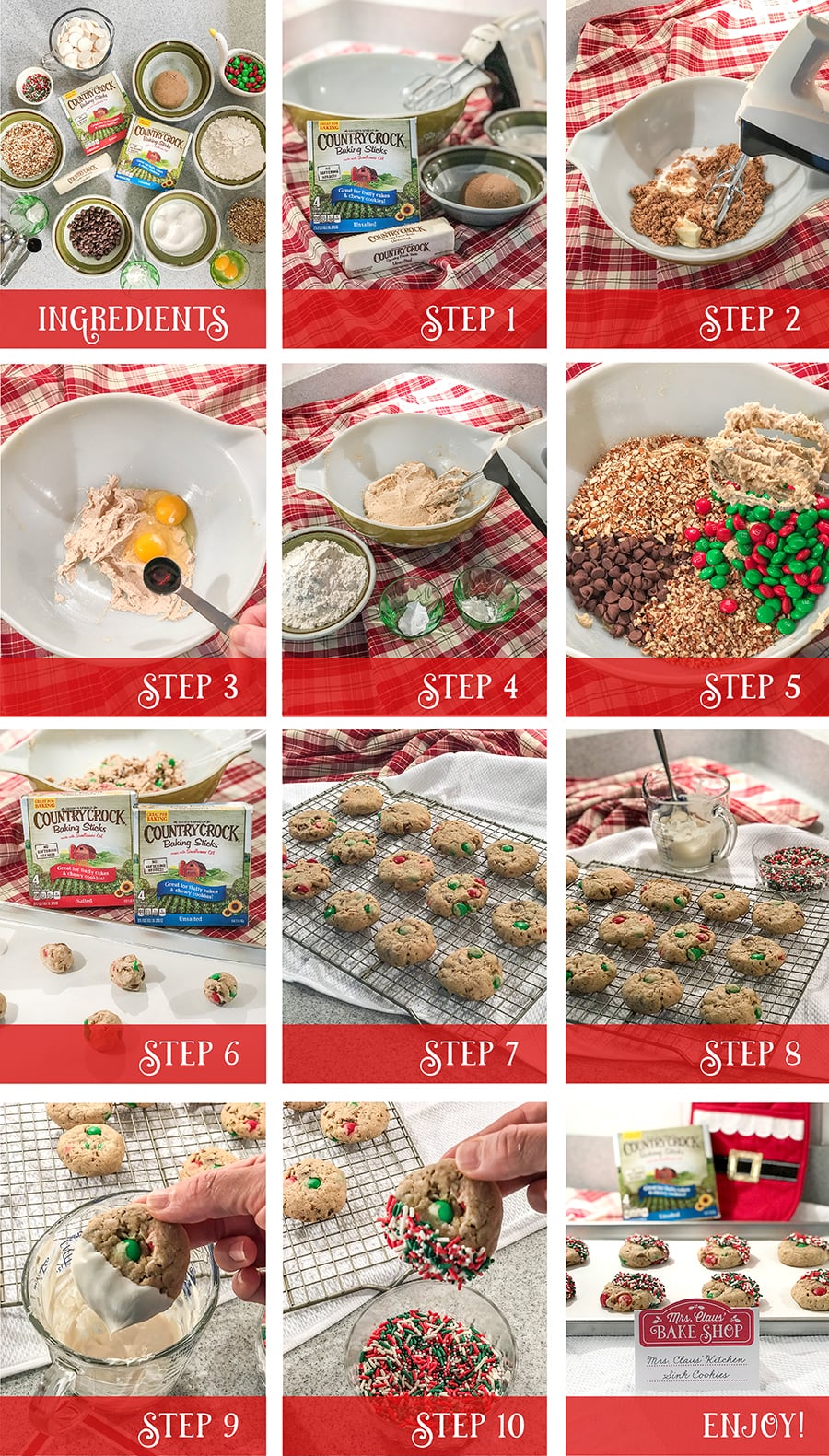 Mrs. Claus' Bake Shop Cookie Exchange Party, Cookie Exchange Party, Mrs. Claus, Mrs. Claus' Bake Shop, North Pole, bake shop, Christmas, Christmas cookies, cookie party, cookies, Just Add Confetti, free printables, Just Add Confetti printables, cookie exchange, Country Crock, partnership, Pittsburgh blogger, party blogger, Mrs. Claus' Kitchen Sink Cookies, Kitchen Sink Cookies, baked with love, baking spirits bright, cookies baked fresh daily, gingerbread house, milk and cookies served nightly, bake shop cookie exchange, Christmas party, Holiday party