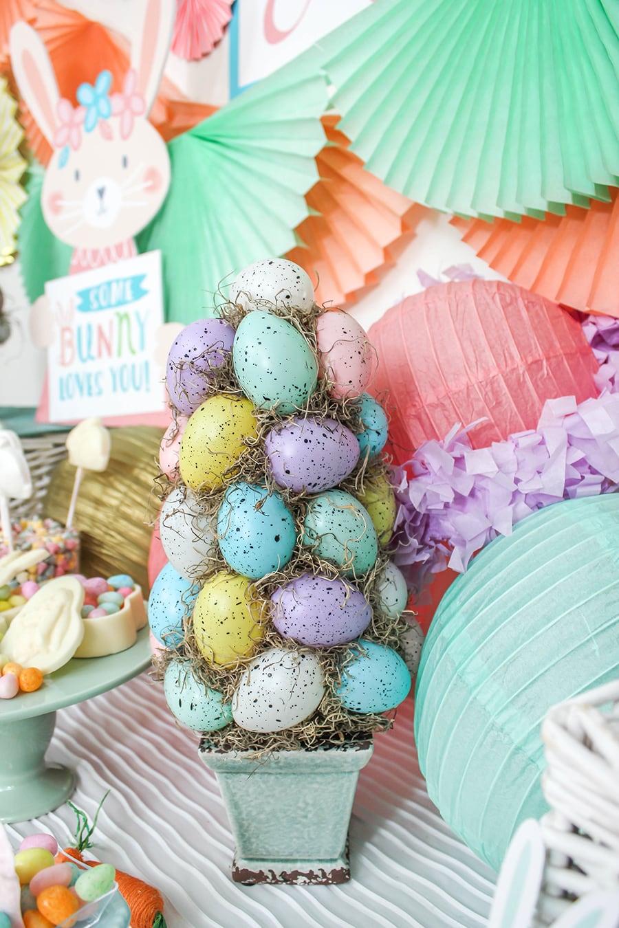 egg topiary craft, diy craft, Easter craft, Easter DIY, Just Add Confetti, Egg Topiary, step-by