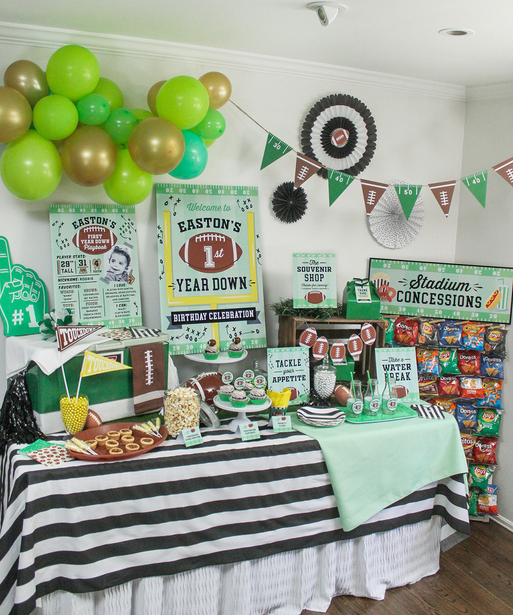 “First Year Down” Football Birthday Party