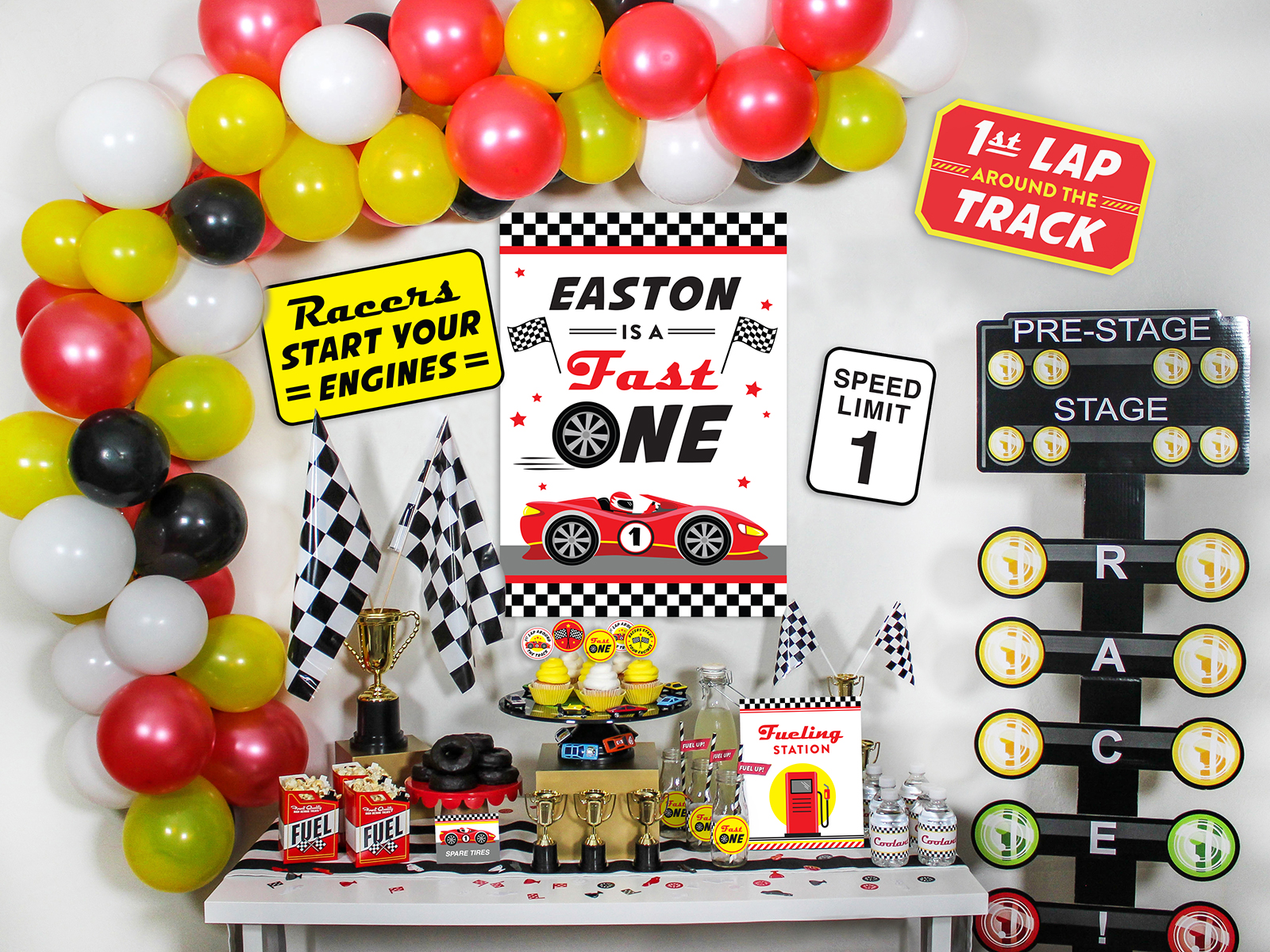 “Fast One” Race Car First Birthday Party